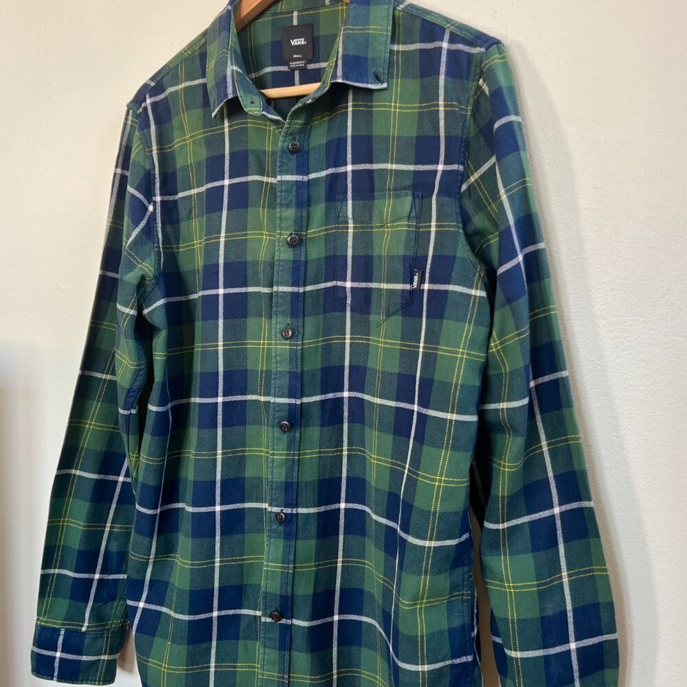"Vans" blue & green shirt - Size S